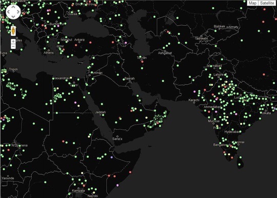 محل فرود شهاب‌سنگ‌ها